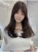 憧れ韓国くびれヘア/顔まわりカットレイヤーカット艶髪黒髪