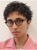 ショートマッシュパーマ刈り上げツーブロック韓国ビジネス