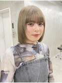 ミルクティーベージュカラーシルバーベージュケアブリーチ