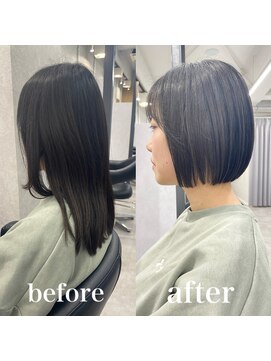 ヘアサロン ドットプラス 町田店(dot. plus) 【市井友佳子】バッサリカット×ナチュラルボブ