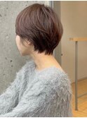 小顔ふんわりショート簡単スタイリングブリーチなしカラーS31