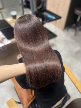 リンクエン(Link enn) 【ピンクブラウン】透明感カラー/髪質改善/暖色カラー