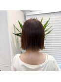 【安藤貴志】モカブラウンx切りっぱなし外ハネボブ＊
