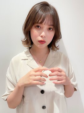 マイラ 銀座(myla) 大人可愛いひし形くびれヘア透明感ナチュラルエアリーグレージュ