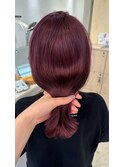 くびれヘア縮毛矯正アプリコットオレンジ夏ハイライト《用賀》