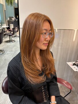 アース 銀座店(HAIR&MAKE EARTH) 【20代30代】ブリーチダブルカラー+髪質改善韓国レイヤー