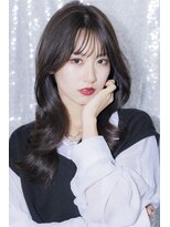 アジールヘア 池袋東口店(agir hair)&nbsp;ナチュラル韓国巻き × くびれミディ　池袋ヘアセット