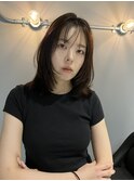 ミディアムレイヤー×透明感暗髪