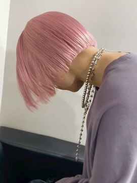 ベレーザ 渋谷神南(Beleza) 16847ブリーチダブルカラーバーガンディラベンダーミニマルボブ