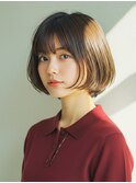 ショートボブ20代30代ストレートレイヤー前髪なし前髪あり越谷