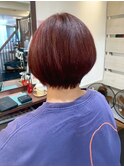 ツヤ感レッドブラウンボブ【浅香山】