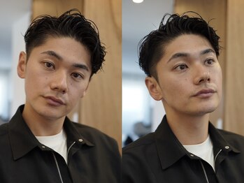 ブラウン バイ イフ 福島(BROWN by if)の写真/【福島/西梅田】20～30代多数！メンズカット&パーマ特化型サロン/カット+パーマ7900円～/3500円～
