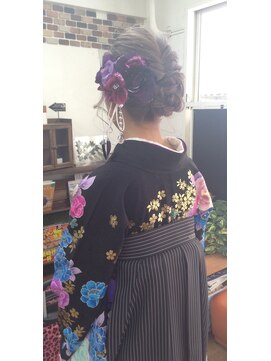 サロンド クラフト(salon de craft) 【卒業式】編み込みミックスフルアップ袴スタイル♪