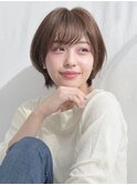大人かわいいナチュラルショートボブ#カール#ショコラベージュ
