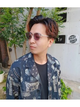 パープル(purple) グラデーションオレンジ