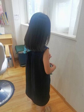 今日は美容院 小学生の結べる長さ