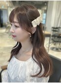 ☆バレッタアレンジ 透明感カラー ピンクベージュ学割U24☆