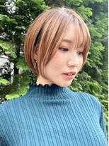 ロンドシエル 横浜(Lond ciel)&nbsp;ハイライト×王道丸みショート×マロンベージュ【横浜ヘルシー】