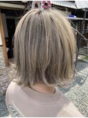 20代30代40代50代小顔ミディアム外ハネボブアッシュ