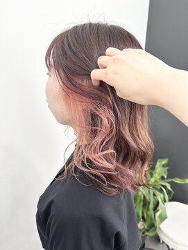 ルヴェルヘアー(Revel hair) イヤリングカラー×ピンク