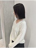 YOKE 切りっぱなしボブ丸くないボブ髪質改善アッシュブラック