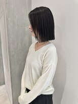 ヨーク(YOKE)&nbsp;YOKE 切りっぱなしボブ丸くないボブ髪質改善アッシュブラック