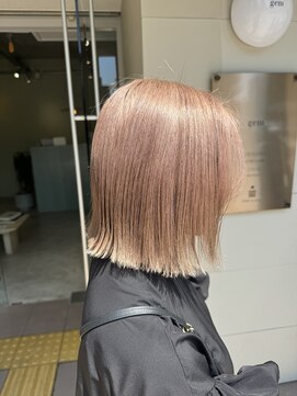 ジェムバイアルテフィーチェ(gem by artefice) ボブ×ピンクベージュ
