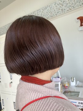 ラポールヘア イオン東長崎店 ピンクブラウン ボブ