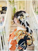 編みおろしヘア