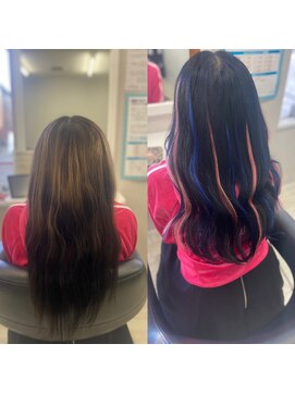 ヘアアンドメイク サファイア 豊橋店(ヘア&メイク SAPPHIRE) #ギャル#個性#スタイル#ピンク#ブルー#ハイライト