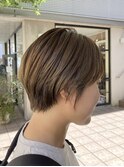 マニッシュショートマロンカラー透明感カラー