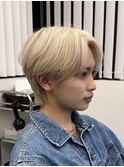 メンズ毛流れセンターパート