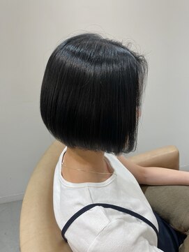 トリート 八千代緑が丘店(TREAT) ネイビーブラック×ボブ_八千代緑が丘駅