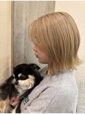 外ハネボブ×ブロンド