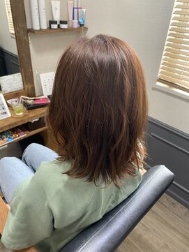 カミケン 清明店(kamiken.) ブリーチなし◎オレンジブラウンカラー【カミケン清明店/福島】