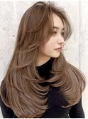 韓国ヘアーハッシュカットレイヤーカットハイライトカラー