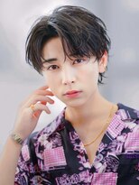 MEN'S HAIR BLEACHi 北18条店【12月5日オープン（予定）】 【BLEACHi】無造作シャープセンターパート（スパイラルパーマ）