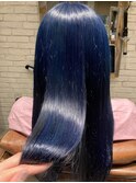 透明感UPイルミナカラー×ネイビー