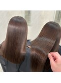 韓国レイヤーカット×暗髪カラー×髪質改善
