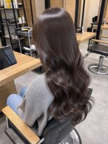 ラックスビーギャラリー なんば駅前店(LUXBE GALLERY) 髪質改善 艶ショコラブラウン ゆるふわ巻きロング