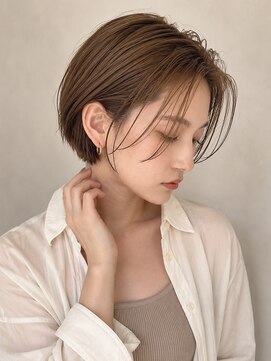 ステージ デコオリジン(stage deco origin) ハンサムショート/小顔カット/透明感ベージュカラー/20代/30代