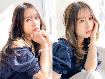 ユイマァル 倉敷(YUIMARL)の写真/【岡山/倉敷/輝く透明感カラー/柔らかレイヤーカット】ワンホンレイヤー/ブリーチなしダブルカラー