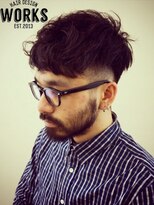 ワークス ヘアデザイン(WORKS HAIR DESIGN) メンズバーバー外国人風シルエット刈り上げパーマショートヘアー