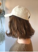 ボブ×ベージュミディ