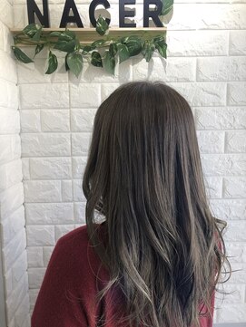 ヘアーナセル(HAIR NACER) Wカラーアッシュグレー