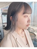 【kento限定カラー】切りっぱなしボブ/イヤリングカラー