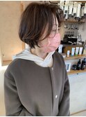 繊細ハイライト×小顔レイヤーショート 襟足すっきり30代40代