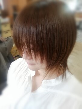 今日は美容院 フェイスラインを隠したいスッキリスタイル