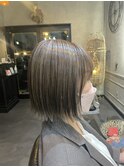ハイライトダブルカラーカラー/カット/切りっぱなしボブ