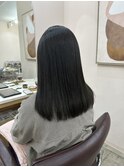 地毛風ストレート×オリーブグレージュ
